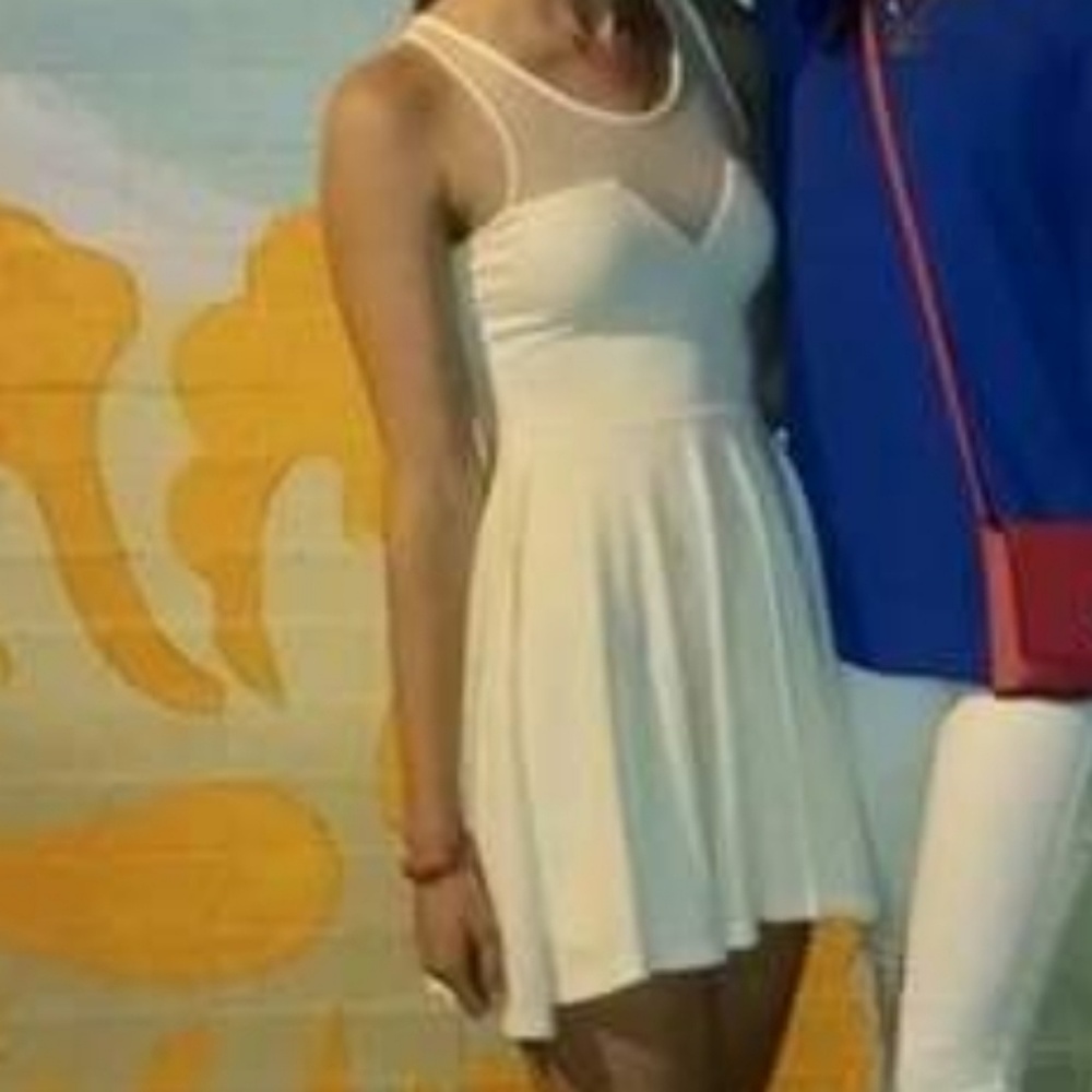 Cream Ocean Drive Skater/Swing Dress Small